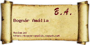 Bognár Amália névjegykártya